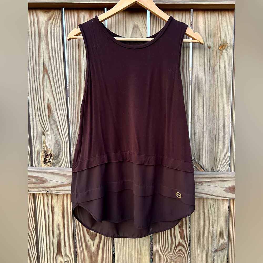 Michael Kors Shirt Solid Blouse Sleeveless Sz. Medium